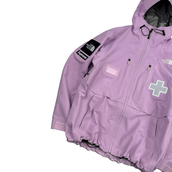 Supreme X North Face Purple Spellout Summit Series Waterproof Jacket - Medium