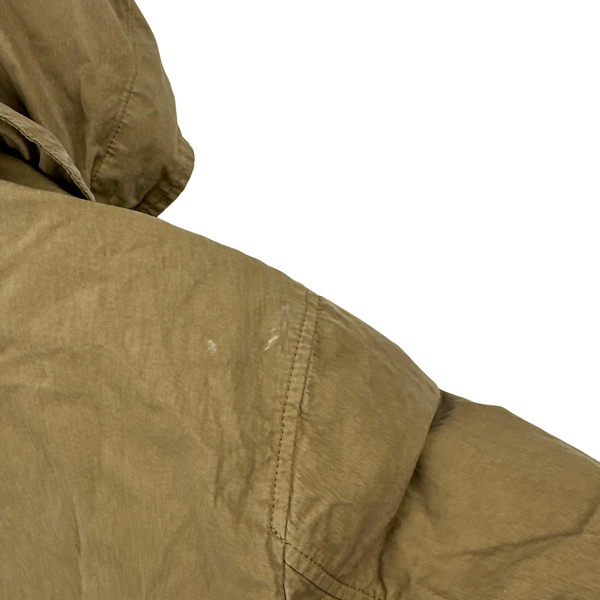 CP Company 50 Fili Down Filled Brown Goggle Jacket - Small