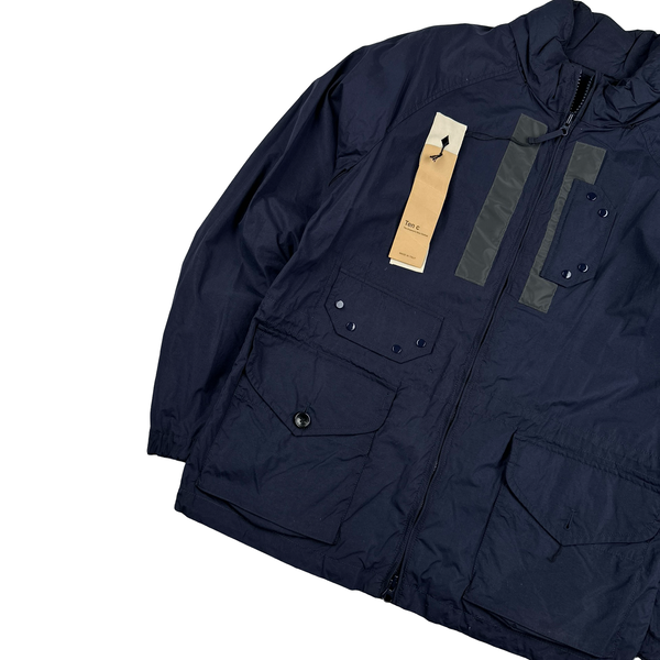 Ten C Navy Reflective Strip Multipocket Jacket - Medium