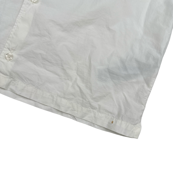 CP Company White Printed Spellout Buttoned Shirt - Large