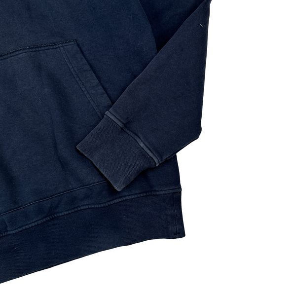Stone Island 2017 Navy Cotton Pullover Hoodie - Large