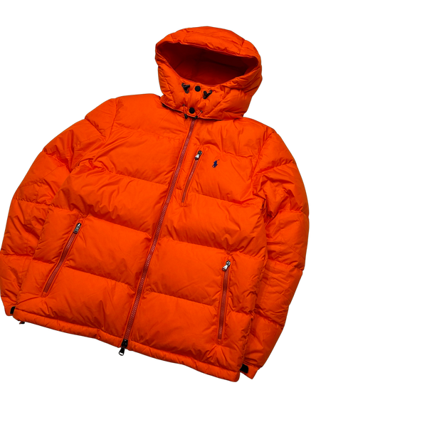 Ralph Lauren Orange El Cap Down Filled Puffer Jacket - Medium