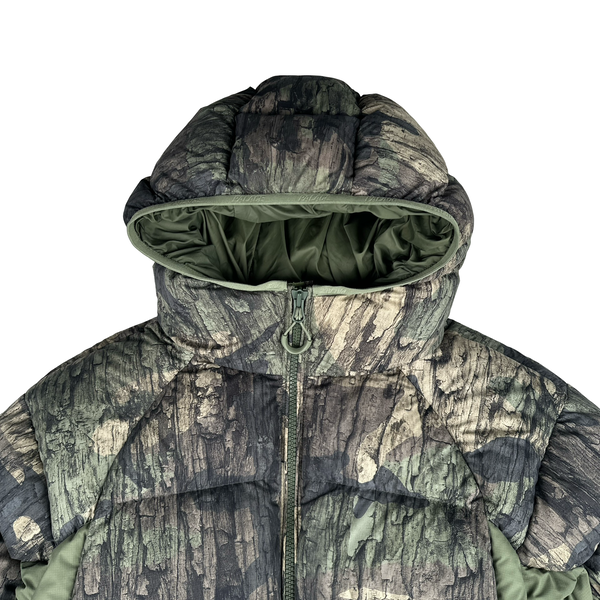 Palace 2024 Real Tree Camo Matte Pertex Down Filled Balaclava Puffer Jacket - Medium