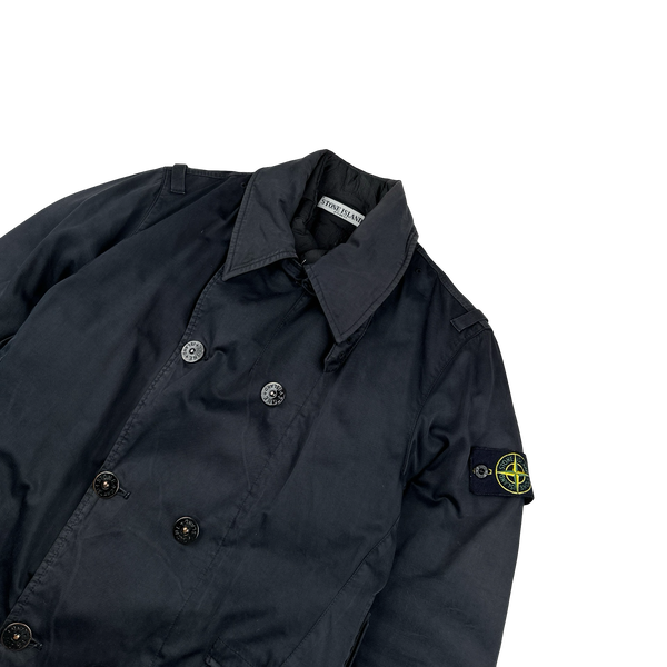 Stone Island 2010 Navy Raso Gommato Down Lined Jacket - Small
