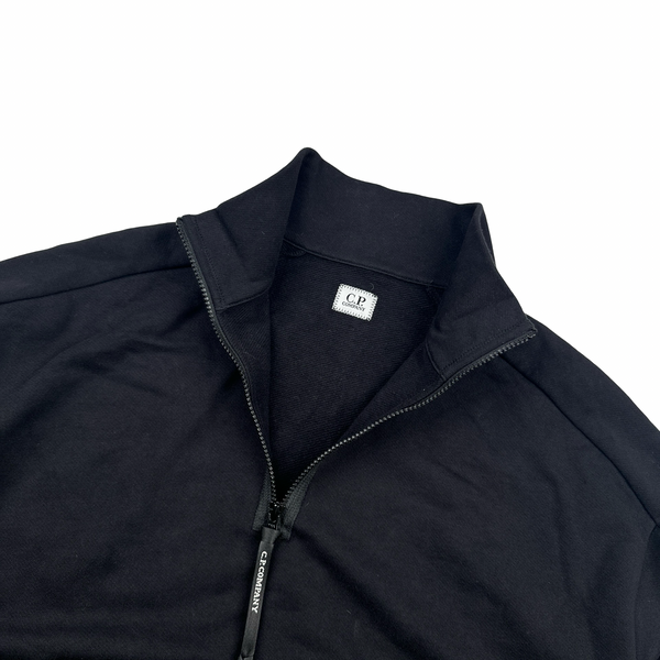 CP Company Black Quarter Zip Pullover Lens View Jumper - Large