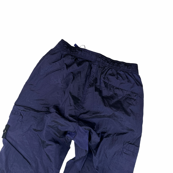 Stone Island 2022 Blue Econyl Nylon Metal Trousers - Small