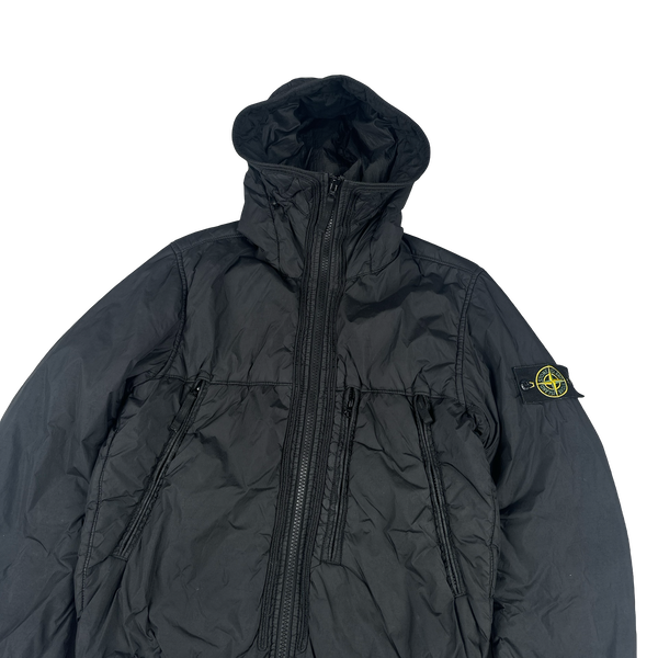Stone Island 2019 Black Crinkle Reps NY Jacket - Small