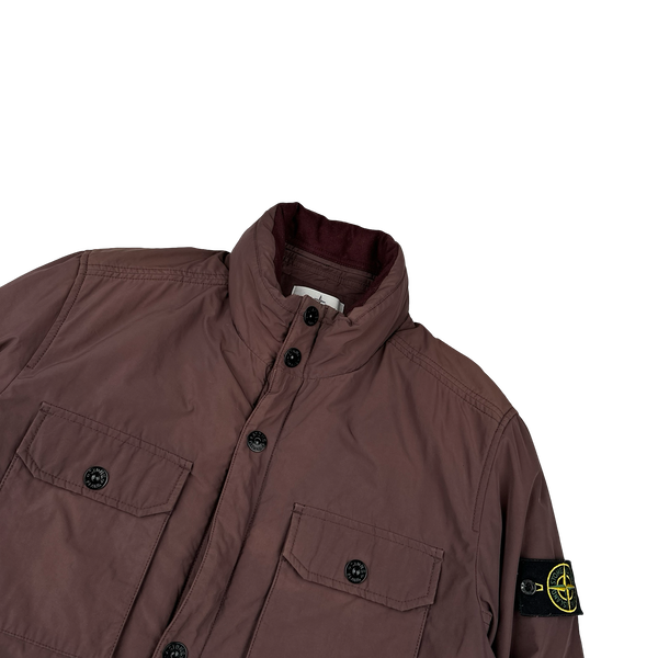 Stone Island 2015 Maroon Micro Reps Down Filled Puffer Field Jacket - Large