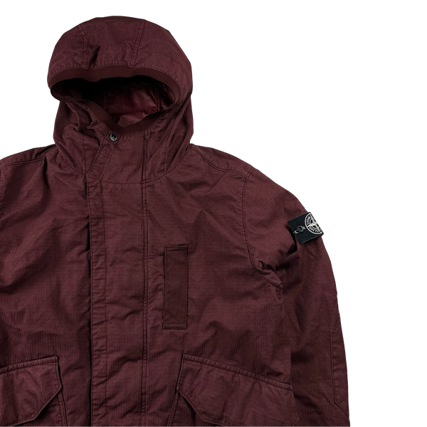 Stone Island Wine Reflective Weave Ripstop TC Jacket - Medium