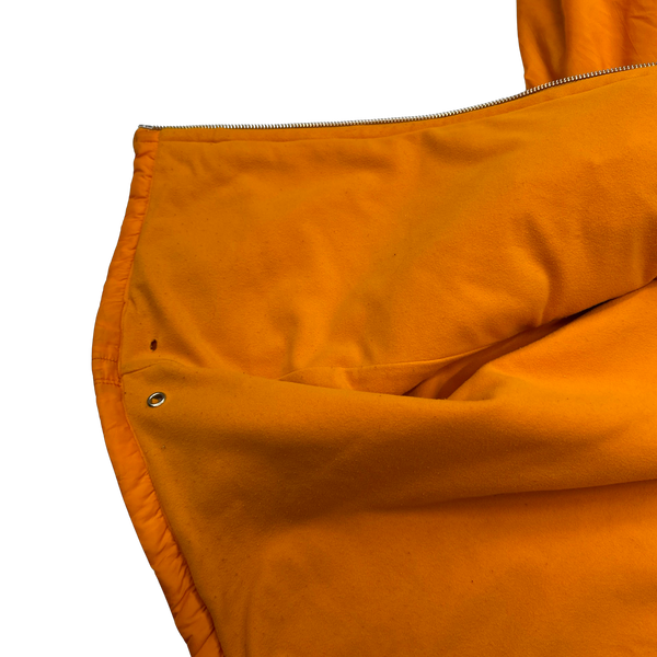 Stone Island 2000s Orange Fleece Lined Vintage Jacket - Small