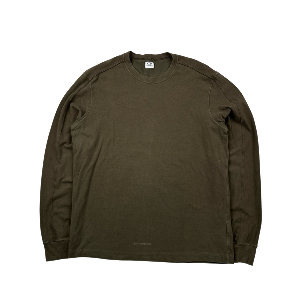 CP Company Khaki Cotton Longsleeve T Shirt - XXL