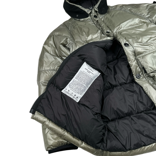 Stone Island Grey Pertex Quantum Y Down Puffer Jacket - Medium