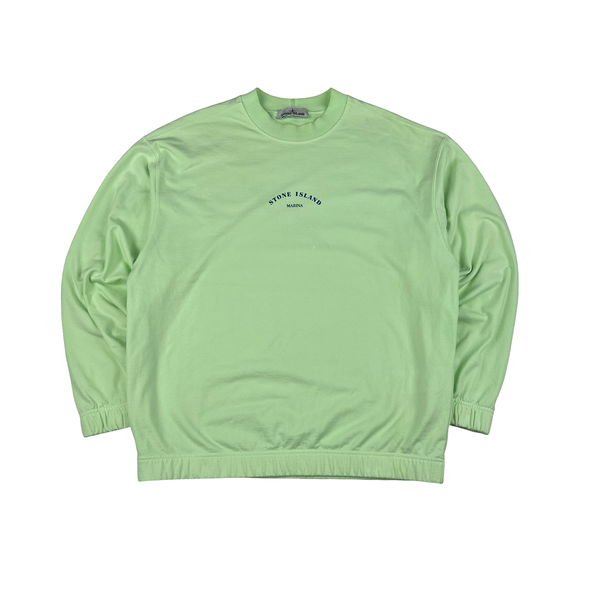 Stone Island 2023 Mint Cotton Lightweight Marina Crewneck - Medium
