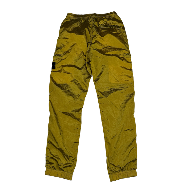 Stone Island 2022 Yellow Econyl Nylon Metal Trousers - 30"