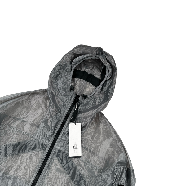 CP Company Grey Garment Dyed Nylon Kan D Shell Jacket - Small