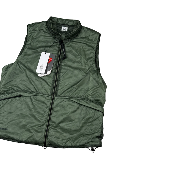 CP Company Primaloft Green NADA Shell Lightweight Len View Gilet Jacket - Large