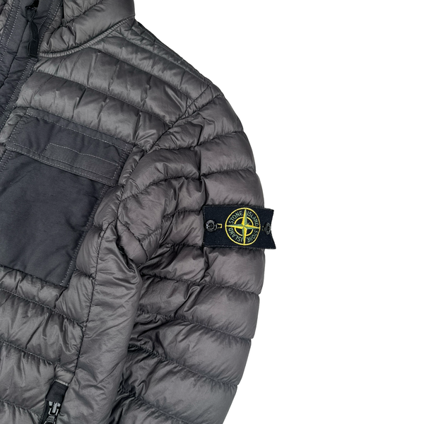 Stone Island 2018 Charcoal Micro Yarn Down Puffer Overshirt - Medium