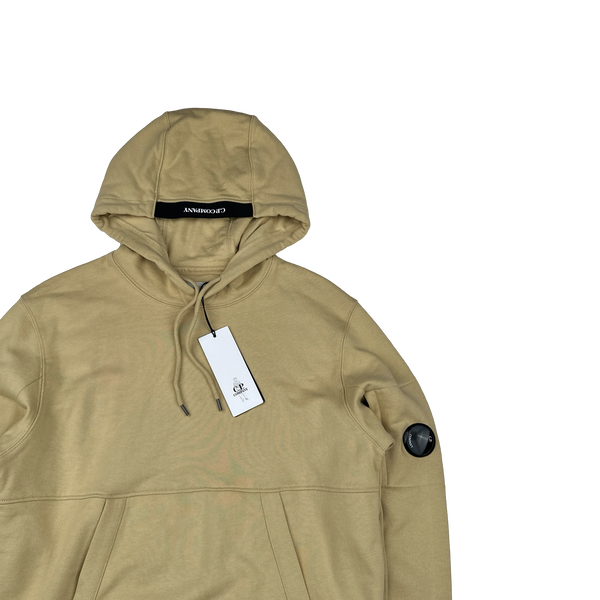 CP Company Yellow Cotton Lens Viewer Pullover Hoodie - Small