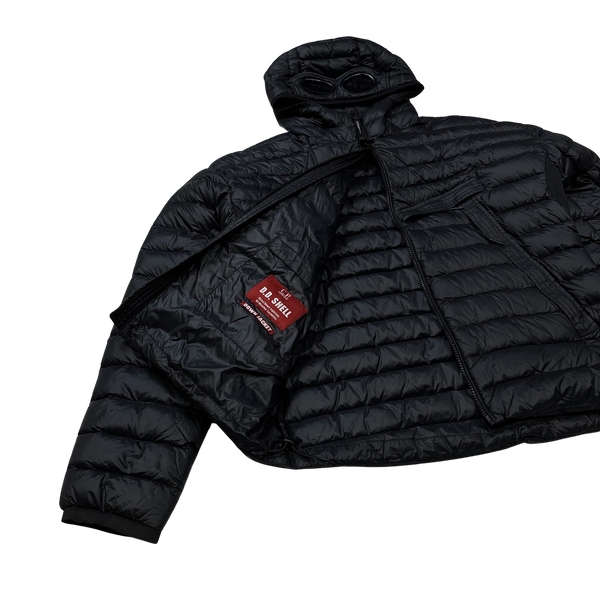 CP Company Black Down Filled DD Shell Goggle Puffer Jacket - Medium
