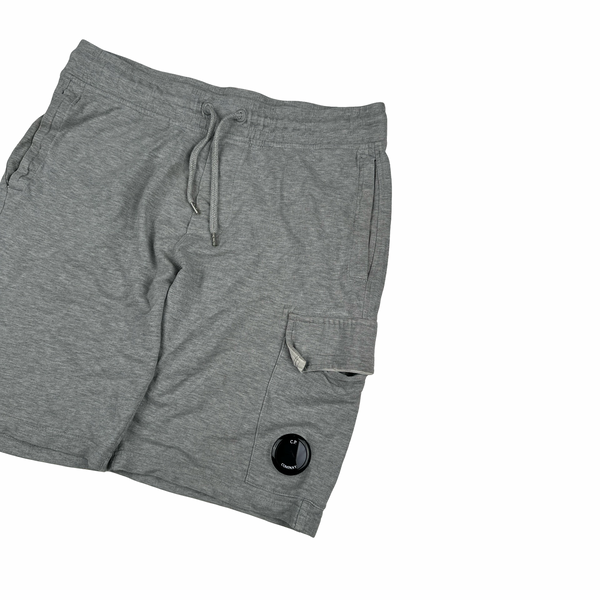 CP Company Grey Cotton Lens Viewer Shorts - Medium