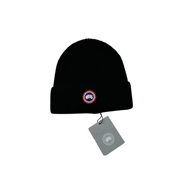 Canada Goose Black Wool Beanie - Small