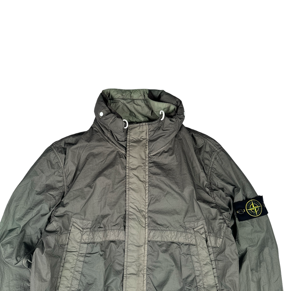Stone Island 2013 Khaki Green Membrana TC Hooded Jacket - Large