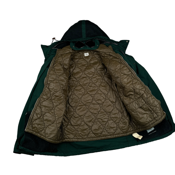 CP Company Forest Green David TC Goggle Multipocket Padded Liner Field Jacket - Medium