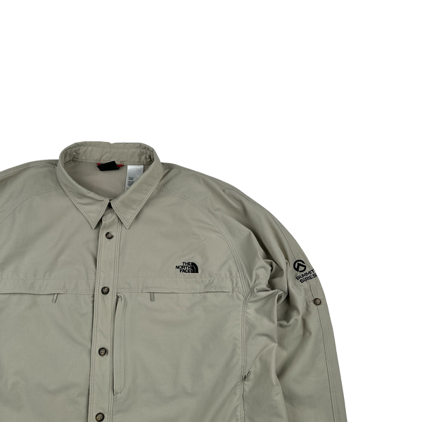 North Face Summit Series Cream Lightweight Soft Shell Overshirt - XL