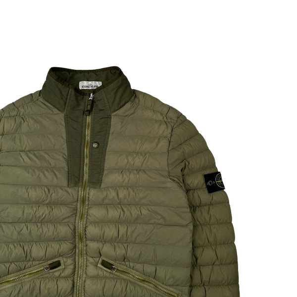 Stone Island 2019 Green Down Filled Loom Woven Puffer Jacket - Medium