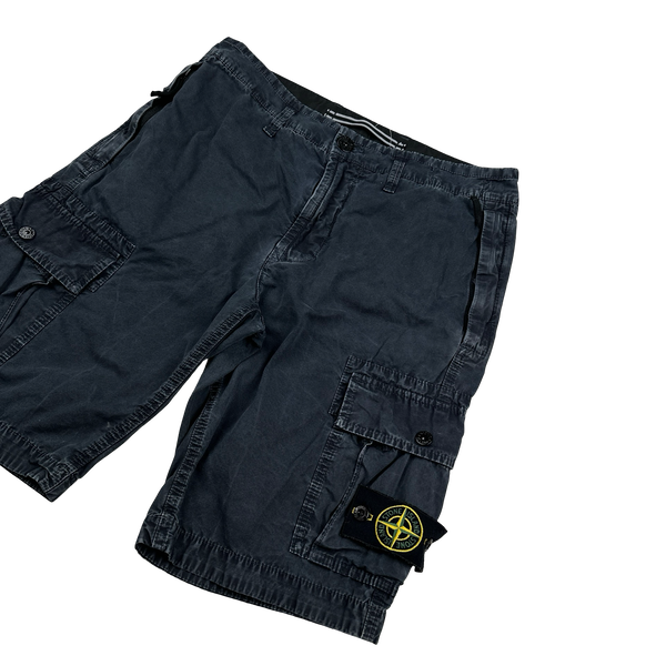 Stone Island Navy Slim Bermuda Cotton Shorts - 29"