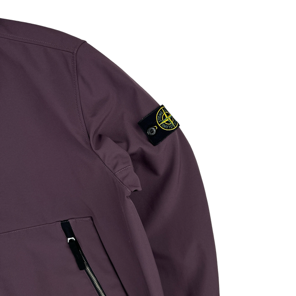 Stone Island 2021 Plum Soft Shell e-Dye Hooded Jacket - XXL