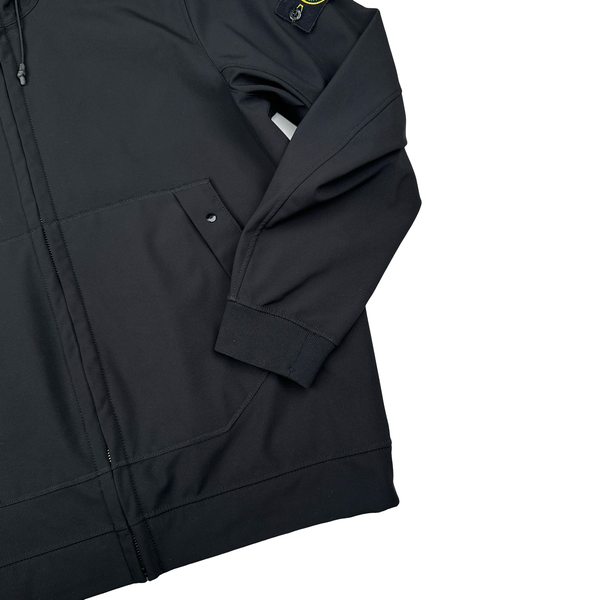 Stone Island 2020 Black Soft Shell Hooded Jacket - XXL