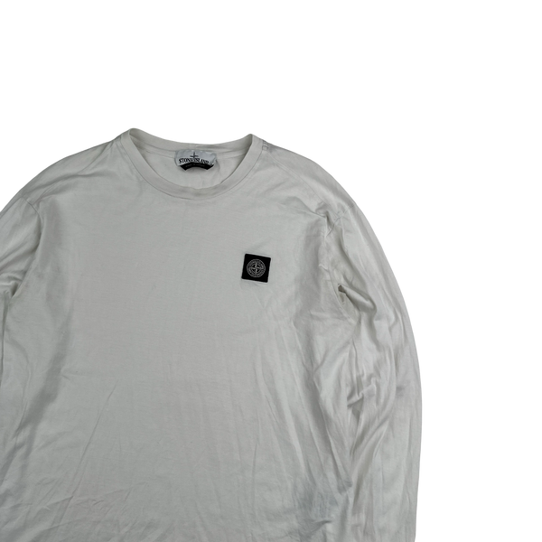 Stone Island 2020 White Longsleeve T Shirt - Medium