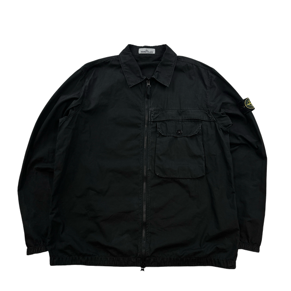 Stone Island 2020 Black Zipped Overshirt - XXL