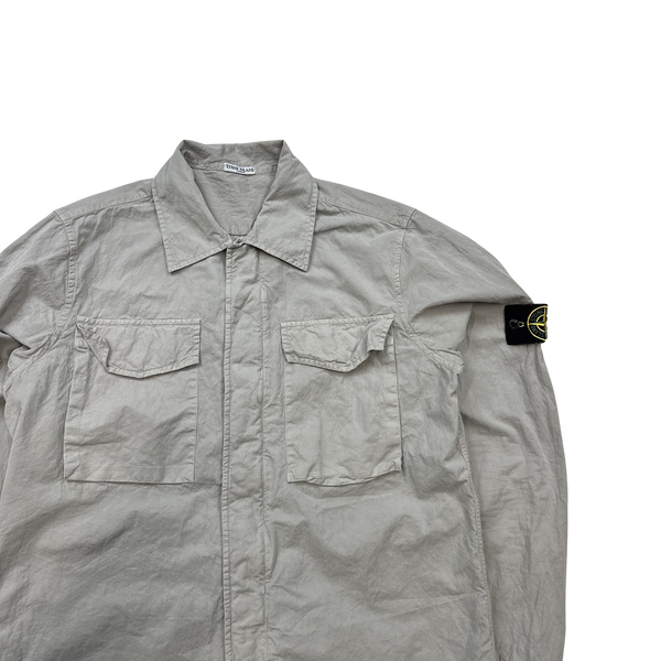 Stone Island 2008 Nylon Blend Grey Overshirt - Large