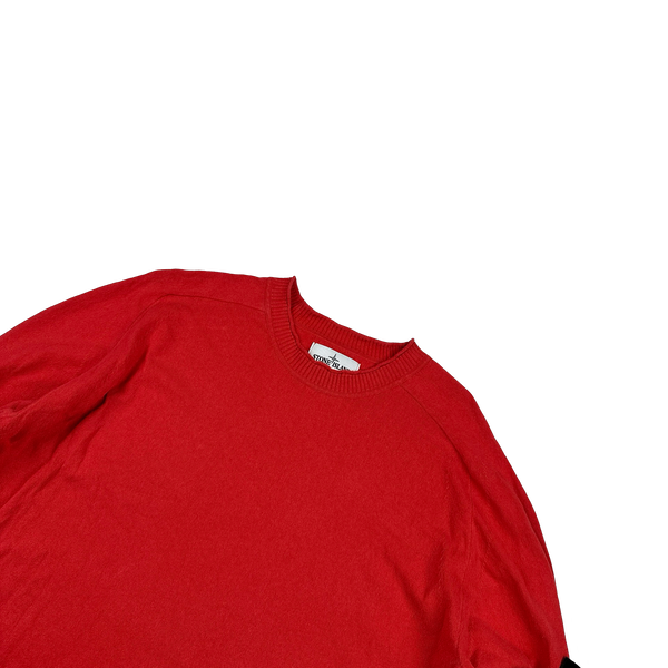 Stone Island 2019 Red Lightweight Knitted Crewneck - XXL