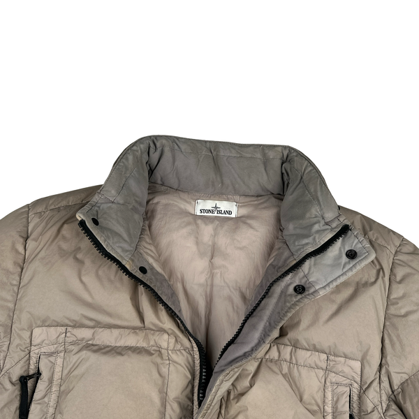 Stone Island 2016 Rosy Brown Crinkle Puffer Jacket - XL