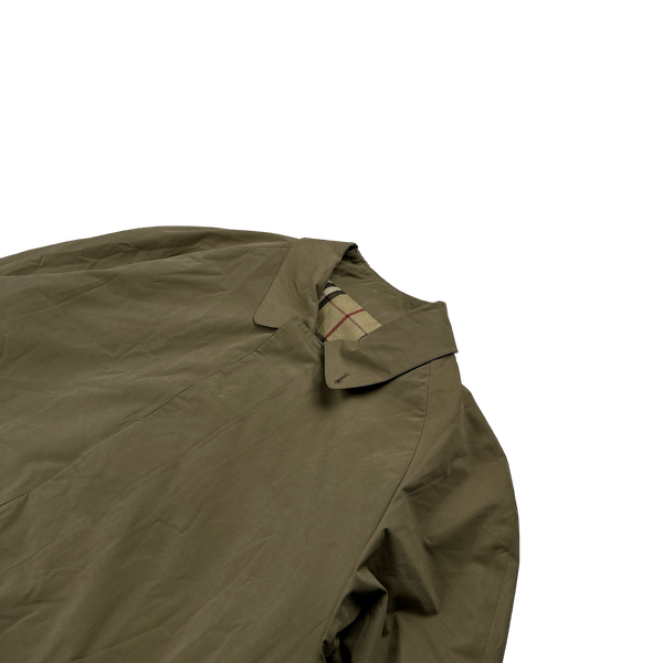 Burberry Nova Check Lined Tan Trench Coat - XL