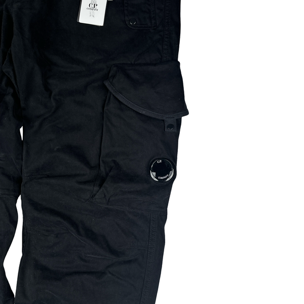 CP Company Black Ergonomic Fit Cargo Trousers - XXL