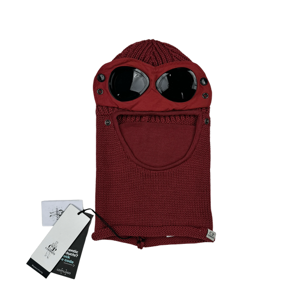 CP Company Maroon Red Wool Goggle Balaclava