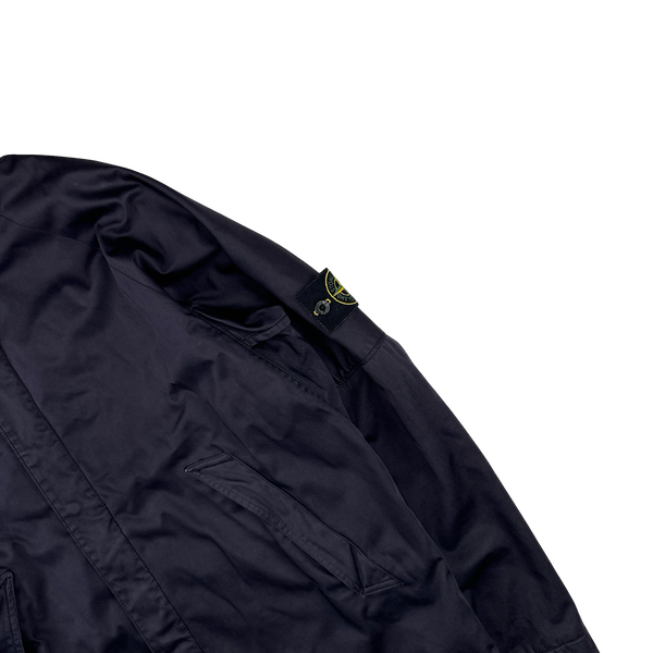 Stone Island 2004 Navy Raso Floccato Riot Mask Sniper Jacket - Large