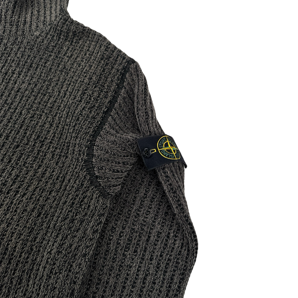 Stone Island Vintage 2003 Thick Knit Button Up Cardigan - XXL