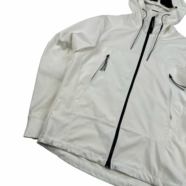 CP Company White Shell R Goggle Jacket - Large