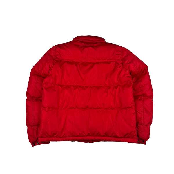 Prada Red Zipped Down Filled Puffer Jacket - XL