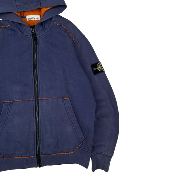 Stone Island 2015 Purple Zip Up Hoodie - Medium