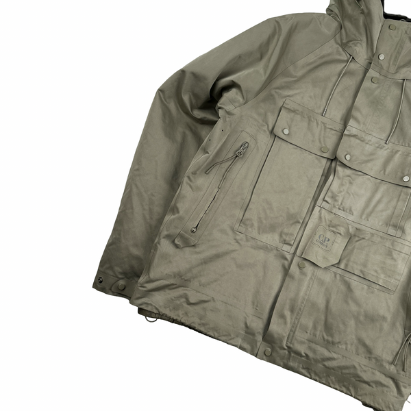 CP Company Khaki Removable DD Lined Dynatec Metropolis Jacket - Small