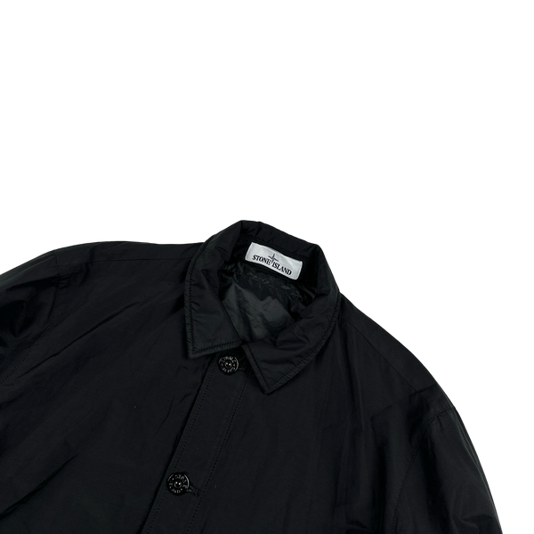 Stone Island 2021 Black Primaloft Lined Collared Coach Jacket - Medium