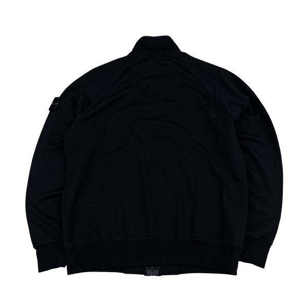 Stone Island 2024  Black Zipped High Neck Jumper - Medium