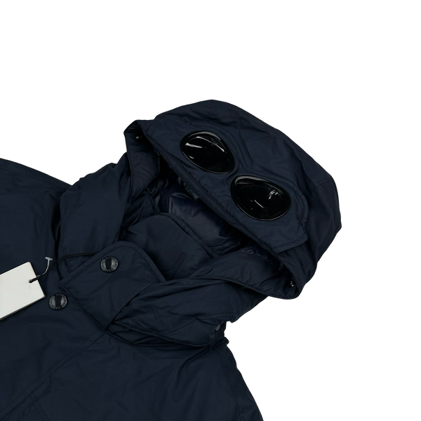 CP Company Navy Micro M Down Filled Goggle Jacket - Small