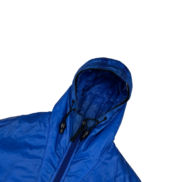 Stone Island 2007 Blue Down Mesh Badge Puffer Jacket - Medium